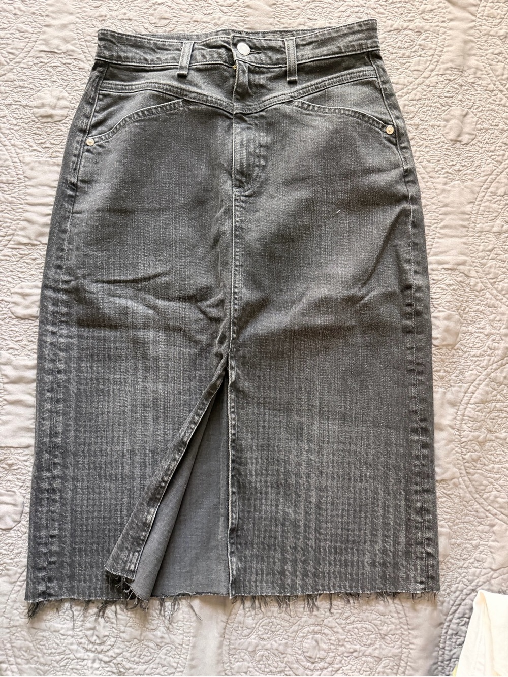 Ag Adriano Goldschmied High Rise Black Denim skirt